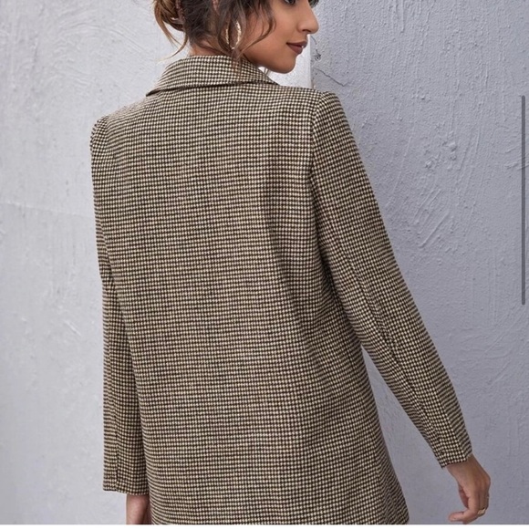 Shein Brown houndstooth blazer - Picture 3 of 8